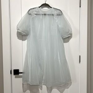 Vintage 1960s Vanity Fair, Light Blue Sheer Robe Nighty coverup Lingerie